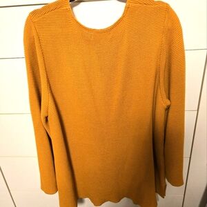 Gudrun Sjoden Marigold Yellow Knit Sweater, XL, Perfect Condition.